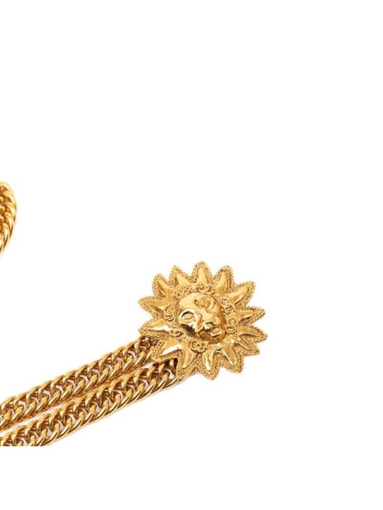 Chanel Vintage CC Logo Lion Motif Chain Belt Gold Plated main image 4